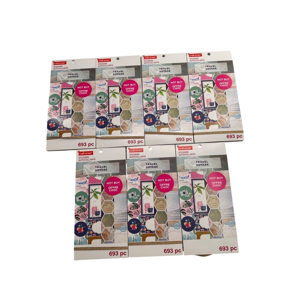 Craft Smart Travel Voyage 693pc‎ Decorative Scrapbooking Sticker Set Lot Bundle